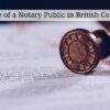 The Role of a Notary Public in British Columbia